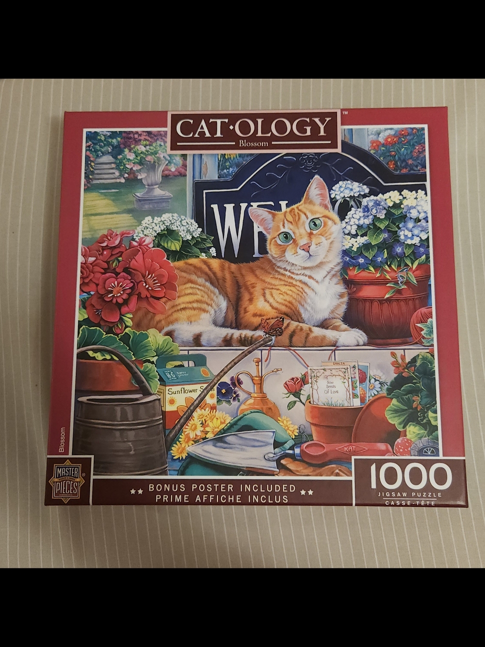 CAT·OLOGY Blossom 1000-Piece Jigsaw Puzzle - Orange Cat Artwork